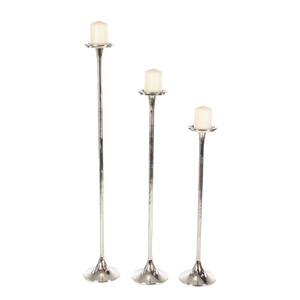Dec Mode Silver Aluminum <b>Tall</b> <b>Candle</b> <b>Holder</b> Modern Aluminum Tabletop Langley Street or Deco Aluminum <b>Tall</b> <b>Candle</b> <b>Holder</b> - Product Image 1