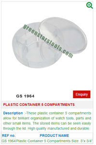 Boîte en plastique à 5 compartiments GS 1964 pour outils de bijouterie - Outils de bijouterie - Product Image 2