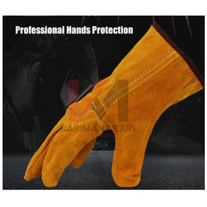 Gants de soudeur en cuir de vachette de qualité supérieure Gants de sécurité au travail en cuir de vachette résistants aux coupures ignifuges résistants à la chaleur - Product Image 4