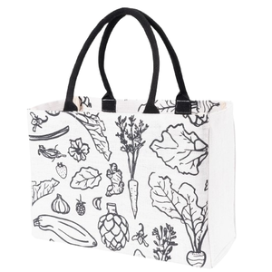 Yute Eco Reutilizable Laminado Compras Yute Tote Bag Personalizado Impreso Logotipo personalizado Bolsas de compras con asa de bambú - Product Image 1