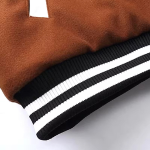 Veste de baseball universitaire pour hommes Varsity Letterman Street-Wear Manteau d'extérieur avec broderie en chenille et col montant pour l'hiver - Product Image 6