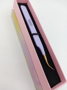 Pince à épiler GETUP BROSONS IMPEX en acier inoxydable de haute qualité pour extensions de cils, pointe lisse ou dentelée, anti-magnétique, légère - Product Image 2