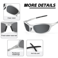Lunettes de soleil de sport polarisées CE pour hommes, personnalisables avec logo, vente en gros d'usine