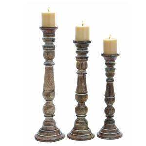 Top Quality Home Decorative Design Handmade Wooden Pillar Candle Stand Hand Crafted Wood Candle Holders for Home Decoration - Product Image 5