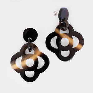 Pendientes de aro de cuerno de búfalo natural 100%, elegantes pendientes de gota ecológicos para mujer con cuerno de buey y búfalo - Product Image 2