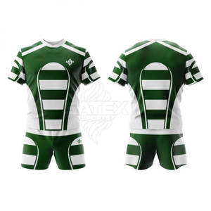 Meilleures ventes, ensembles de maillots de rugby confortables, respirants, à séchage rapide, 100% polyester, de haute qualité, manches courtes, vente flash - Product Image 3