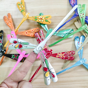 Fabriqué à la main peint coloré bambou libellule jouet écologique Art Souvenir traditionnel vietnamien cadeau de noël fait Vietnam - Product Image 1