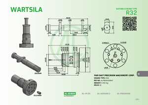 Conjunto de Émbolo y Cilindro para Motor Diésel Marino WARTSILA 8R32D VASA32, Repuestos para Barcos FEPM - Product Image 6
