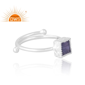 Meilleure vente 925 argent Sterling naturel Tanzanite pierre précieuse bague bijoux personnalisés pour les femmes cadeau pour elle - Product Image 3