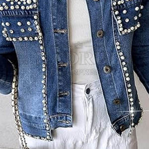 Venta al por mayor de secado rápido de las mujeres de moda chaqueta de diamantes de imitación para la venta en línea de algodón de moda chaqueta de diamantes de imitación para las mujeres - Product Image 5