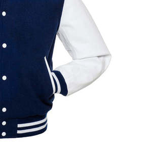 Nouvelle arrivée Veste universitaire de baseball pour homme Automne Haute qualité 100% coton polaire Personnalisée Lettreman Revêtement devant - Product Image 5