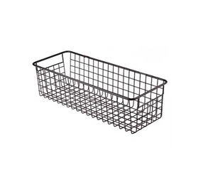 The Best Panier de rangement en treillis métallique métallique suspendu en acier inoxydable décoratif noir pour cuisine de salle de bain - Product Image 5