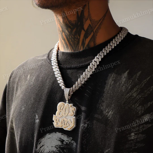 Personalizado 80s bebé colgante chapado en oro Moissanite Iced Out Hip Hop colgante collar GRA Certificado de lujo joyería hecha a mano para los hombres - Product Image 1