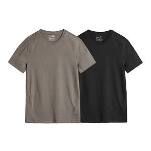 Camiseta de cuello redondo de punto de algodón 100% con estampado de pantalla de seda para hombres Hip Hop Street Painting personalidad colores brillantes camiseta de moda - Product Image 5