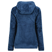 Veste en laine à capuche pour femme avec fermeture éclair intégrale et poignets extensibles, écologique, respirante, coupe-vent, doublure en lin pour l'hiver