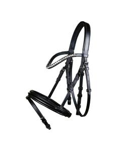 Brida de caballo de cuero genuino al por mayor forma anatómica elegante con acolchado suave y características ajustables - Product Image 4