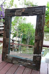 Espejos de madera de estilo europeo para baño, accesorios de tocador, iluminados, cuerpo completo, resistentes al agua, plateados - Product Image 4