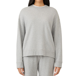 <b>Top</b> Trending Premium Cotton Loopback Relaxed Sweatshirt Custom <b>Women's</b> Soft Casual Pullover Front Logo Winter Autumn Spring - Product Image 6
