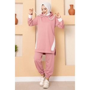 Survêtement Hijab à capuche détaillé avec produit en poudre d'extrait de plante - Product Image 3
