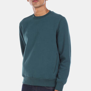 Haute qualité hiver hommes sweats Logo personnalisé 100% coton coupe-vent séchage rapide pull solide motif meilleure vente - Product Image 3