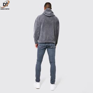 Capuche en polaire surdimensionnée 100% coton épais personnalisé 2XL 500 Gsm motif de créateur imprimé en 3D pour hommes hiver - Product Image 4