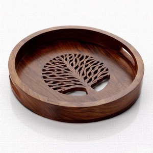 Plateau de rangement moderne en bois - Product Image 6