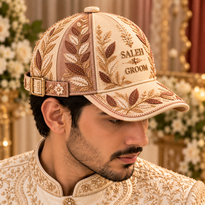 Casquettes de mariage personnalisées pour le marié, broderie personnalisée, chapeaux de mariage pour hommes, accessoires de cérémonie pour les demoiselles d'honneur - Product Image 4
