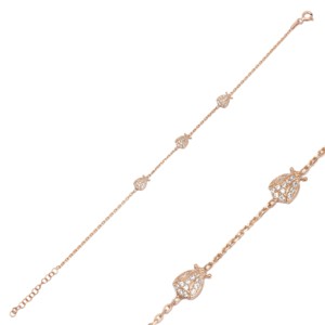 Pulsera de Plata de Ley 925 con Diseño de Mariquita y Circonita, Amuleto de Animal, Hecha a Mano en Turquía, Venta al por Mayor - Product Image 6