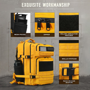 Mochila táctica para exteriores con impresión de logotipo personalizado, carcasa impermeable, cómodas correas de hombro y espacio de almacenamiento adicional - Product Image 3