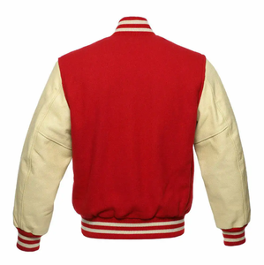 Meilleure vente personnalisé corps en laine manches en cuir véritable support réversible Letterman Bomber Varsity veste hommes femmes de haute qualité - Product Image 2