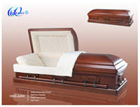 Ataúd de Nogal Sólido de Lujo: Artículos Funerarios de Estilo Americano con Interior Totalmente Personalizable y Detalles Exteriores Exquisitos