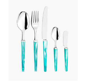 Couverts en acier inoxydable poignée en résine ensemble de couverts Design à la mode en acier miroir dîner Ware utiliser pour au meilleur prix - Product Image 6