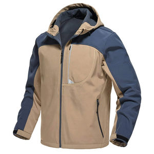 Service OEM Vente en gros Veste Softshell confortable Coupe-vent Respirante Veste Softshell en crochet Vente en gros pour hommes Personnalisée - Product Image 1