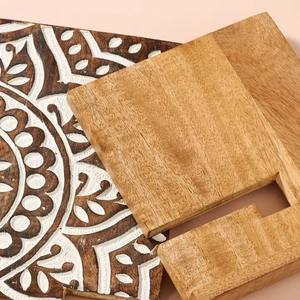 ที่วางไม้ & แท่นวางมือถือ ที่วางมือถือไม้ ที่วางดินสอไม้ งานฝีมือสำหรับขาย - Product Image 5