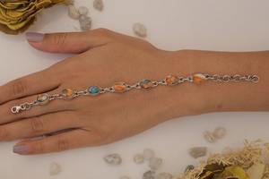 925 Sterling <b>Silver</b> Handmade Gemstone Turquoise Spinner <b>Bracelet</b> 925 Stamped <b>Solid</b> Best Quality Wedding Gift Designer Jewelry - Product Image 2