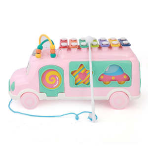 Autobús Colorido y Alegre con Instrumento Musical - Rosa - Product Image 3