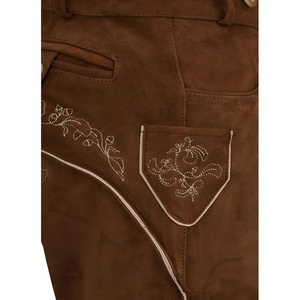 New 2024 MESS SPORTS Men's Casual Lederhosen Cow Goat Split Suede Leather German Traditional Bavarian Oktoberfest Quick Dry - Product Image 5