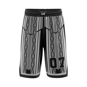 กางเกงบาสเก็ตบอลสั่งทำพิเศษ พิมพ์ลายด้วยความร้อน โลโก้ทีมด้านหน้า ไซส์ใหญ่ ระบายอากาศ แห้งเร็ว ป้องกันแบคทีเรีย - Product Image 5