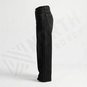 Jeans Casuales Rectos de Mezclilla Elástica y Transpirable para Mujer, de Primera Calidad, de Tiro Alto para Comodidad Diaria, Color Personalizado - Product Image 3