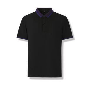 Venta al por mayor 100% algodón hombres Casual para Polo camisetas personalizadas hombres patrón sólido tela de lona para Polo camisas - Product Image 5