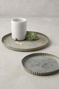 Bandeja redonda para macetas de zinc de 2 tamaños al por mayor Vietnam/bandeja de metal para plantas para uso interior y exterior, bandeja resistente a la oxidación - Product Image 2