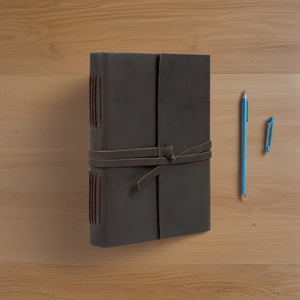 Handmade Vintage Leather <b>Diary</b> 6 x 8 Inches Best Rakhi Gift for Men Women Plain Paper Sketchbook for Art <b>Travel</b> in 2025 - Product Image 4