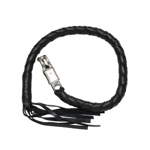 Látigo de motociclista duradero con cuero pesado y herrajes de metal que se sujeta de forma segura a la motocicleta para una declaración de conducción audaz a la venta - Product Image 4