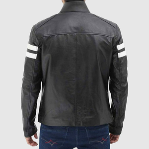 Chaqueta de lona de cuero para motocicleta personalizable de alta calidad nueva moda al por mayor hombres cuello redondo motorista a prueba de viento transpirable - Product Image 4