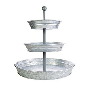 Artisanat personnalisé prix 3 niveaux rond galvanisé présentoir pour anniversaires fête de mariage Dessert HolderStand - Product Image 1