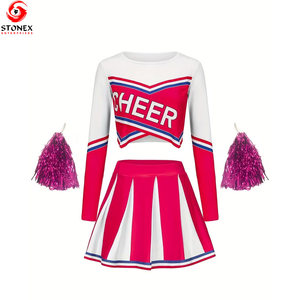 Prix de gros, ensembles d'uniformes de cheerleading légers, couleur personnalisée, nouvelle arrivée, polyester, impression personnalisée - Product Image 4