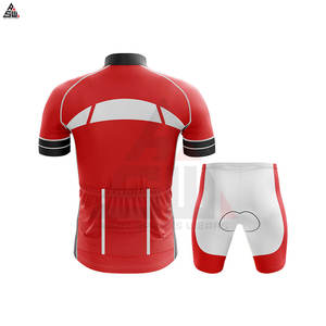 Ensemble de maillot et short de cyclisme unisexe sur mesure pour hommes grande taille, respirant, séchage rapide, 100 % polyester, haute qualité, vente en gros, OEM - Product Image 4