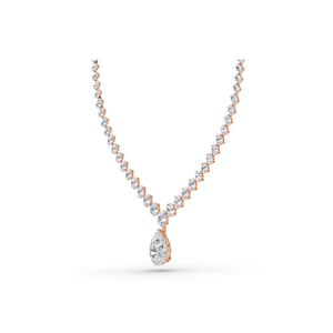 Ensemble de collier de diamants ovales et poires de luxe étincelants pour femmes, idéal pour les fiançailles et les looks de mariée. - Product Image 2