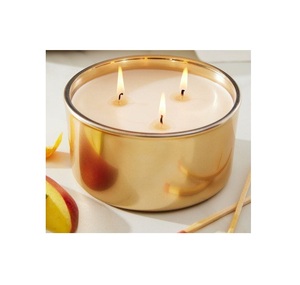 Exportador de portavelas de metal, tarros de velas martillados y lisos con tamaños personalizados, colores y estilos para exportar desde la India - Product Image 1