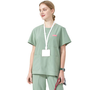 Uniforme Quirúrgico Unisex al por Mayor, Bata de Laboratorio de Hospital, Mezcla de Algodón, Tela Vaquera, Manga Larga - Product Image 5